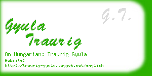 gyula traurig business card